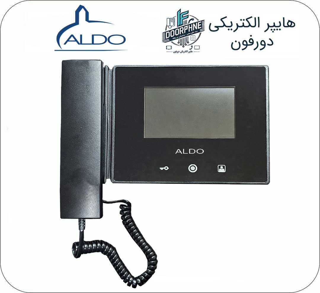 آیفون تصویری آلدو با حافظه مدل V416M دکمه لمسی مشکی