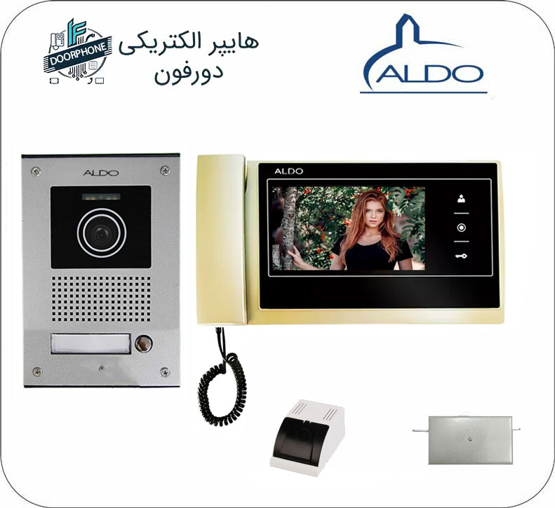 پکیج یک طبقه آیفون تصویری آلدو 727M طلایی