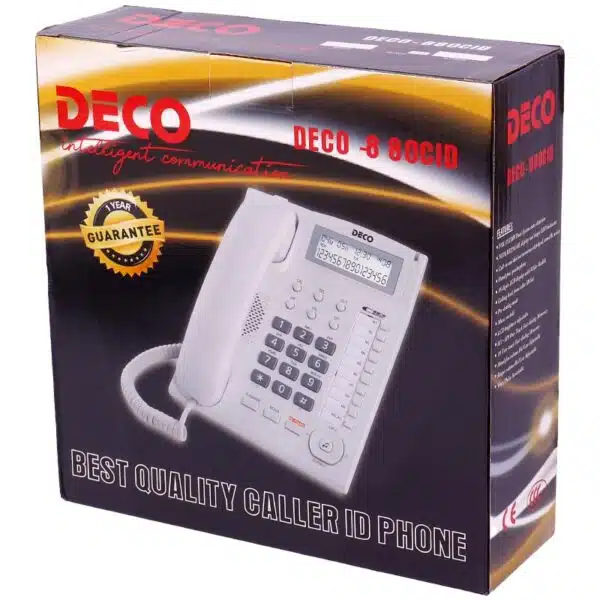 تلفن رومیزی باسیم دکو DECO 880CID بسته بندی