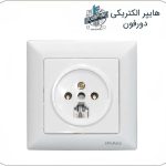 پریز تلفن دو کاره ایران الکتریک مدل الیزه