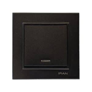 کلید و پریز ایران الکتریک تمام مشکی مدل برلیان