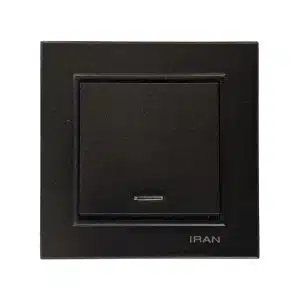 کلید و پریز ایران الکتریک تمام مشکی مدل برلیان