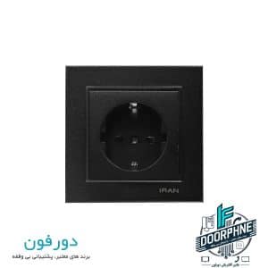 کلید و پریز ایران الکتریک تمام مشکی مدل برلیان