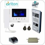 آیفون تصویری برایتون مدل 4330-2001R یک طبقه به همراه محافظ ولتاژ مانیتور