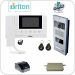 مجموعه آیفون تصویری برایتون مدل 4310-2001R یک طبقه به همراه محافظ ولتاژ مانیتور