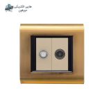 کلید و پریز ایران الکتریک مدل سیستما متال بژ آنتن ماهواره