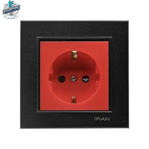 کلید و پریز ایران الکتریک مدل برلیان مشکی