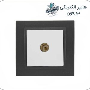 کلید و پریز پارت الکتریک مدل آذین قاب مشکی