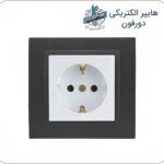 کلید و پریز پارت الکتریک مدل آذین قاب مشکی ارتدار