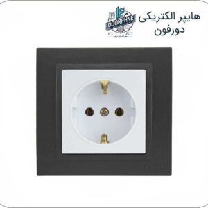 کلید و پریز پارت الکتریک مدل آذین قاب مشکی ارتدار