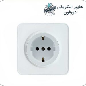 کلید و پریز ایران الکتریک مدل اسپیناس سفید پلکسی ارتدار