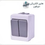 کلید دو پل بارانی روکار پارت الکتریک مدل برکه