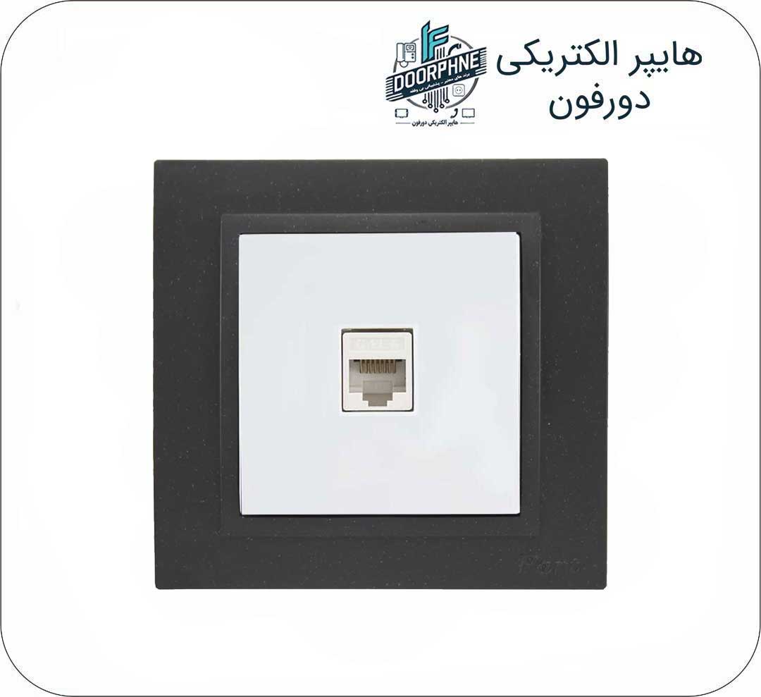 کلید و پریز پارت الکتریک مدل آذین قاب مشکی - Image 6