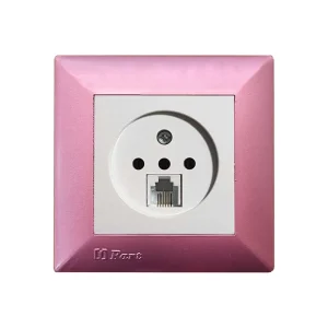 کلید و پریز صورتی رنگ پارت الکتریک مدل آسمان