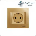 پریز برق ارت‌دار ایران الکتریک مدل دیاموند بژ