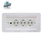 پریز ارت و سوکت آنتن روکابینتی ایران الکتریک دیاموند سفید